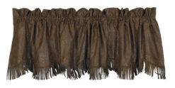 Faux Tooled Leather Valance