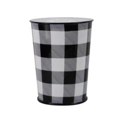 Camille Buffalo Check Bathroom Wastebasket