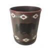Aztec Bear Bathroom Wastebasket