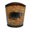 Black Bear Bathroom Wastebasket
