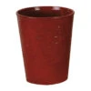 Savannah Ceramic Bathroom Wastebasket - Red