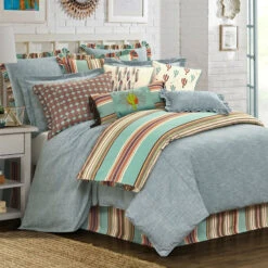 Serape Bed Skirt -HiEnd Accents WS1753BS 2 lg