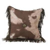 Cowhide Pillow W/ Concho Star