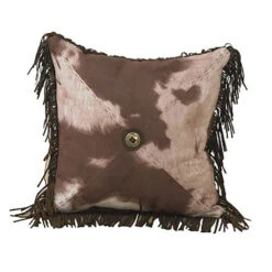 Cowhide Pillow W/ Concho Star