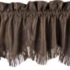 Luxury Faux Leather Valance W/ Fringe