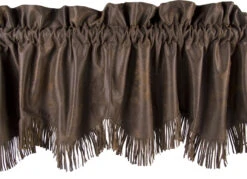 Luxury Faux Leather Valance W/ Fringe