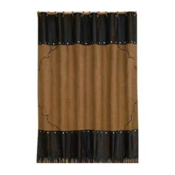 Embroidered Barbed Wire Shower Curtain