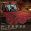 Cheyenne Faux Tooled Leather Comforter Set - Red