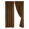 Las Cruces Copper Faux Suede Single Curtain Panel