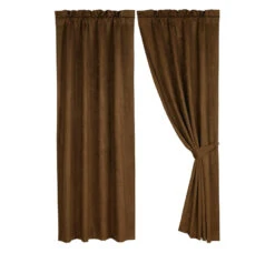 Las Cruces Copper Faux Suede Single Curtain Panel